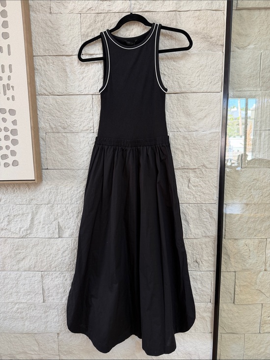 Zara Dresses & Skirts - Zara Black Maxi Dress with White Trim